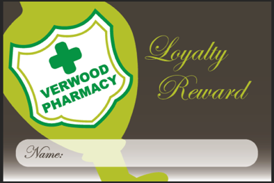 Verwood Pharmacy loyalty card 